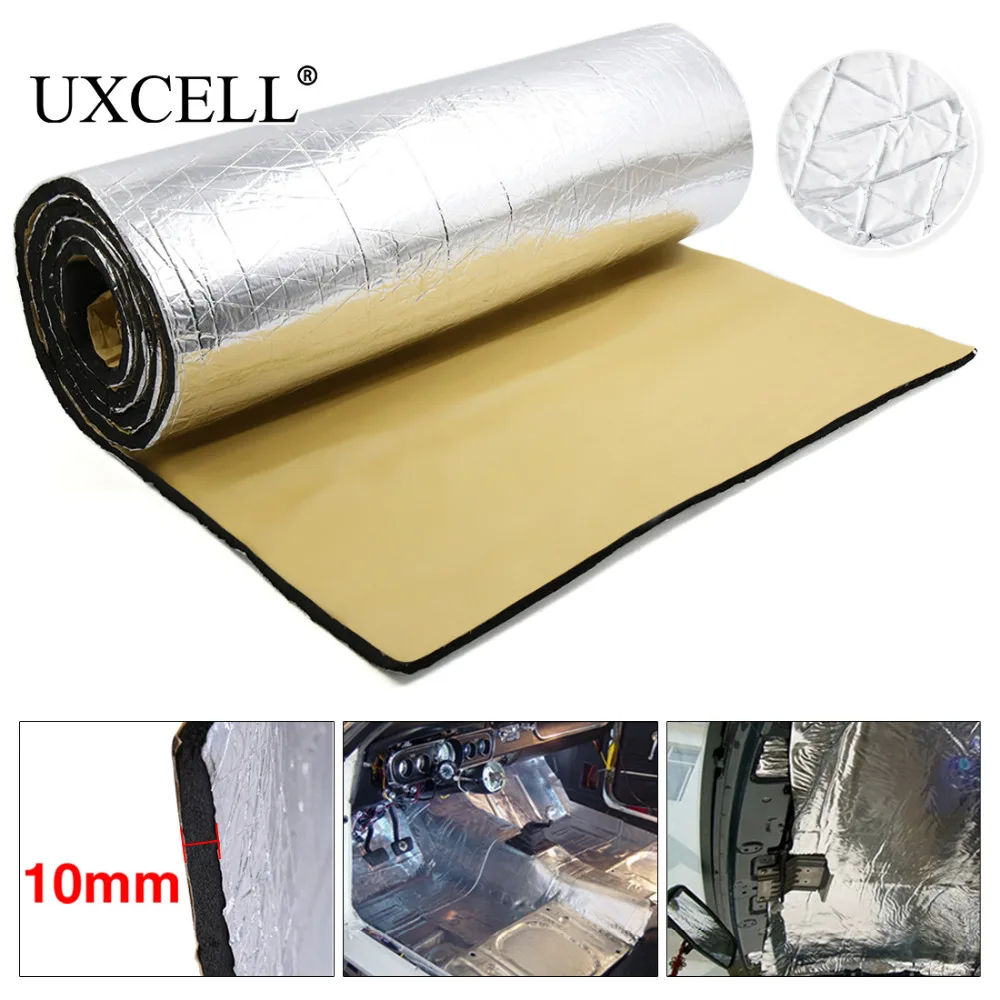 

UXCELL 10 мм Толстый Алюминиевый волоконный глушитель хлопковый автомобильный коврик для крыла тепловой звуковой изоляции