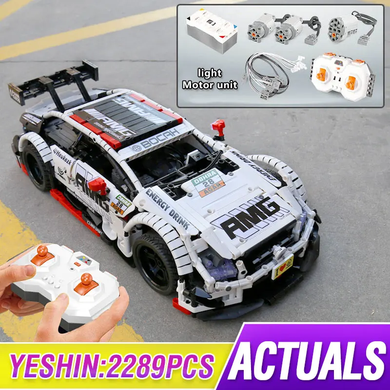 Yeshin 23012 APP моторизованная высокотехнологичная Модель автомобиля MOC 6687 Amped C63 DTM