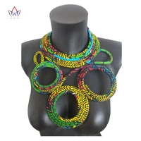 2020 hot sale african ankara handmade rope necklaces for women african style java wax print necklace wyb117