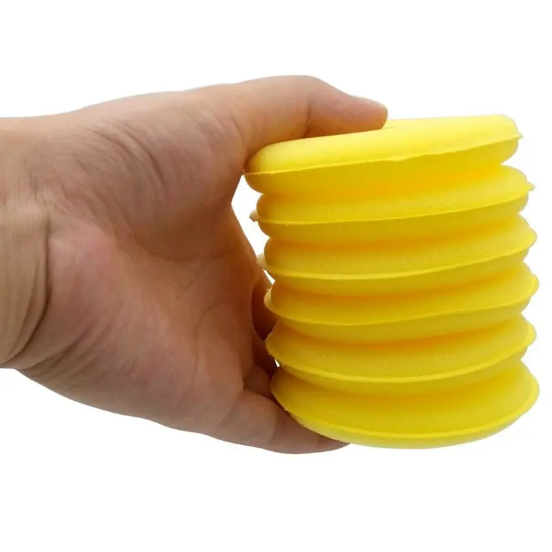 6 шт. Высококачественная губка для полировки воска мягкая Автомобильная восковая