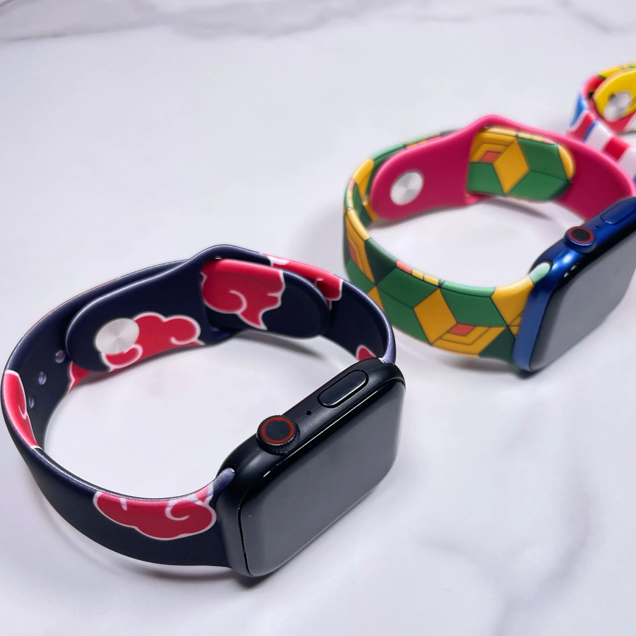 Akatsuki Sun-flower Cactus Akira For iwatch Apple Watch Strap Silicone Band Replacement 38mm 40mm 42mm 44mm Series 3 4 5 6 7 SE