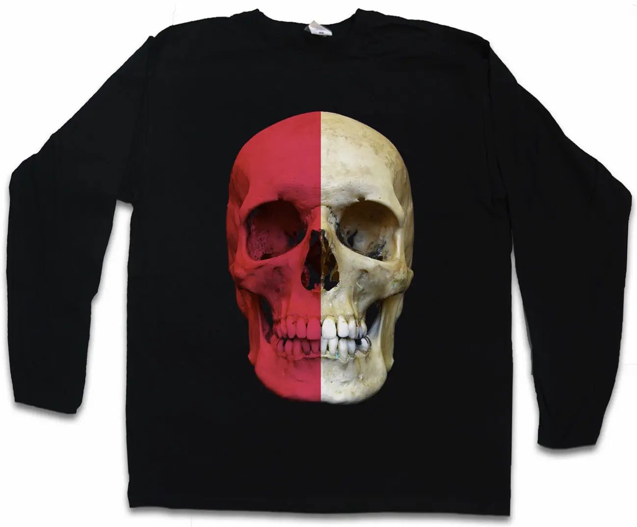 

CLASSIC POLAND SKULL FLAG LONG SLEEVE Men T-SHIRT Polen