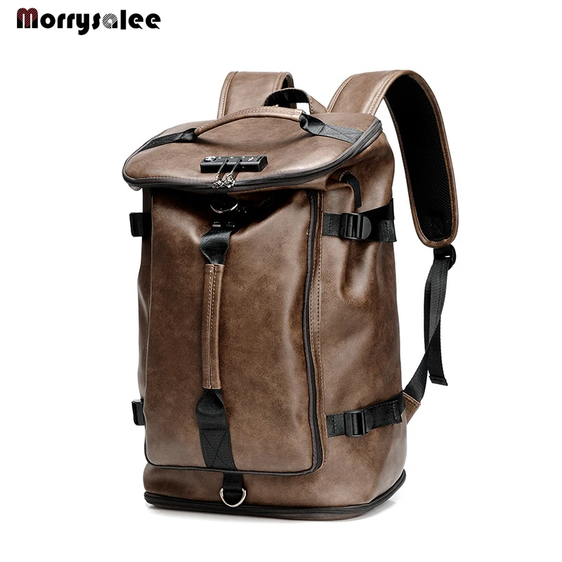 Рюкзак мужской вместительный водонепроницаемый винтажный для ноутбука из