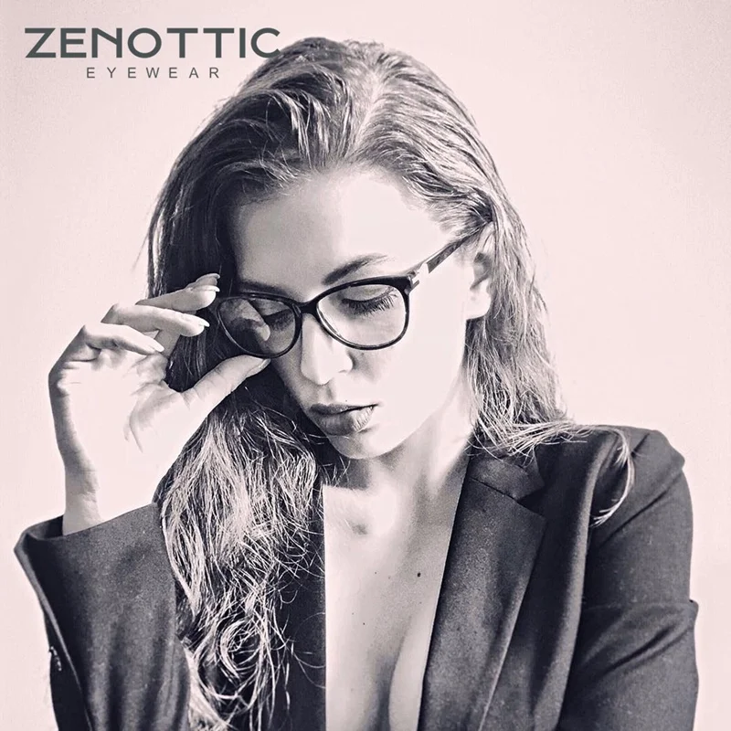 ZENOTTIC Ретро ацетат оптическая оправа для очков близорукости женские роскошные