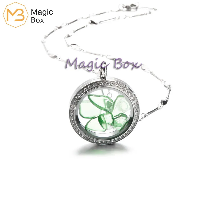 Новинка подвесные камни мерцающие плавающие кулоны нержавеющая сталь 316L