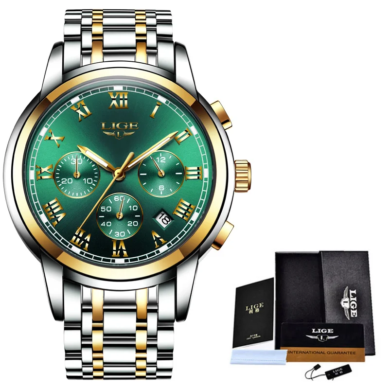 

2019 New LIGE Mens Watches Top Brand Luxury 30m Waterproof Date Clock Male Sports Watch Men Quartz Wrist Watch Relogio Masculino