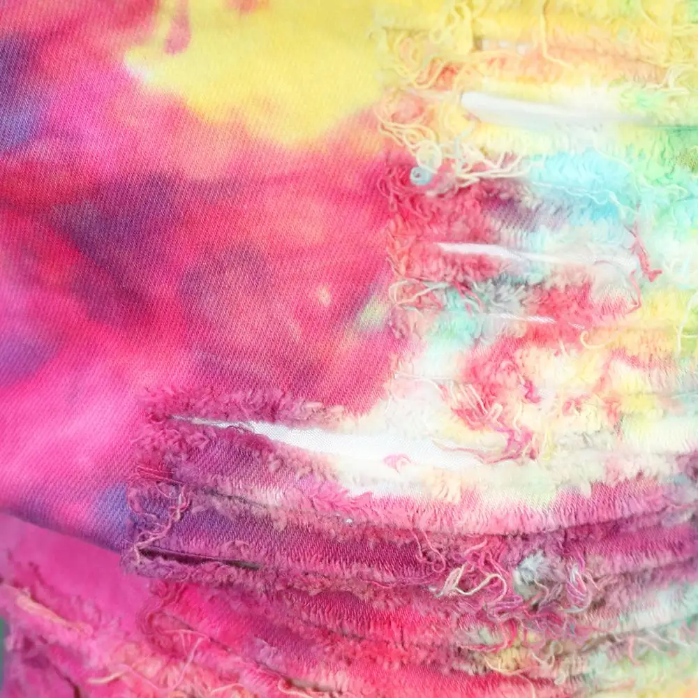 

Women's shorts shorts hole denim high waist sexy print wholesale dropshipping