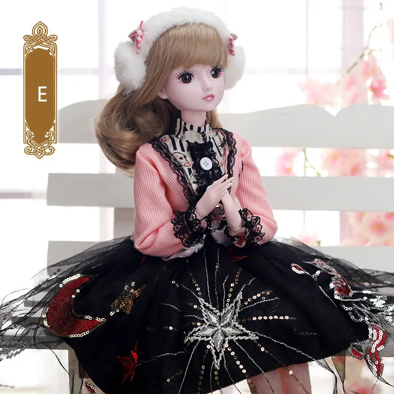 

New 60cm BJD Doll 1/3 Fashion BJD Can Move Joints Body with Makeup DIY Can Dress Up Hair Clothes Girls Toys Christmas Gifts