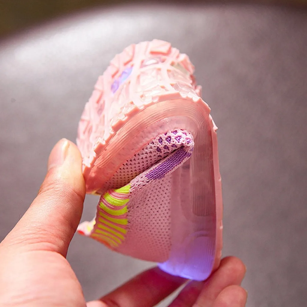 Розовые детские кроссовки для маленьких девочек и мальчиков сетчатые