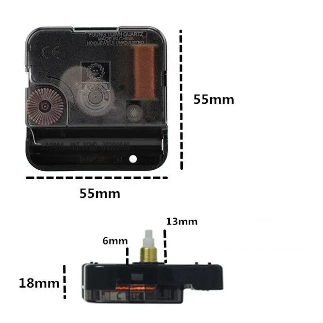 

Silent Quartz Wall Clock Movement Mechanism hands Replacement Motor Repair DIY Tool Part Kit Green Black