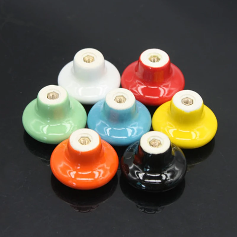 Керамические круглые дверные ручки 7 цветов 38 мм | Обустройство дома