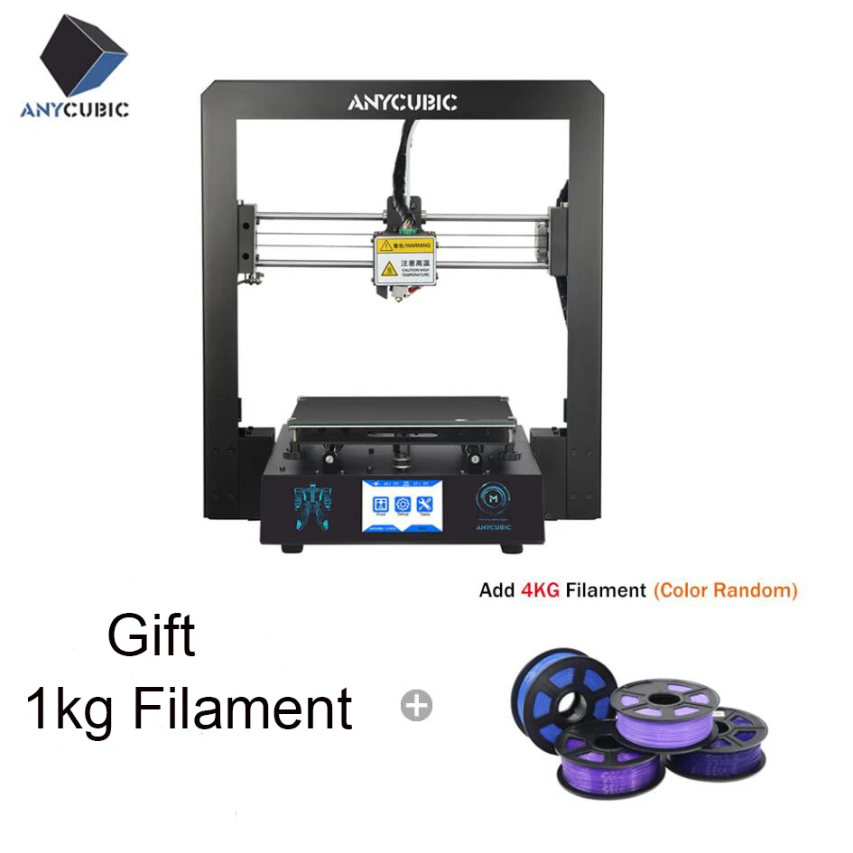 Mega-S- Add 4Kg ANYCUBIC Mega-S 3d принтер Мега Обновление версии размера плюс металлический TFT сенсорный экран Высокая точность настольный 3d Принтер Комплект - Цвет: Mega-S- Add 4Kg