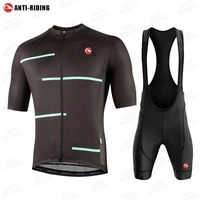 men cycling jersey new 2021 summer short sleeve set maillot 19d bib shorts bicycle clothes sportwear shirt clothing suit