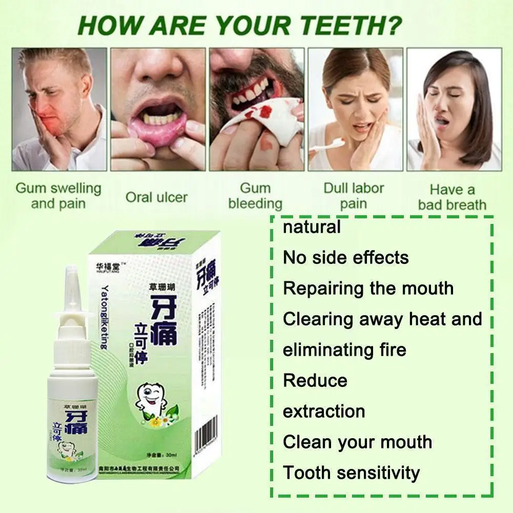 

35ml Toothache Spray Toothache Pain Relief Sprays Remove Prevent Tooth Care Sprays Dental Pain Periodontitis Pa A2b0