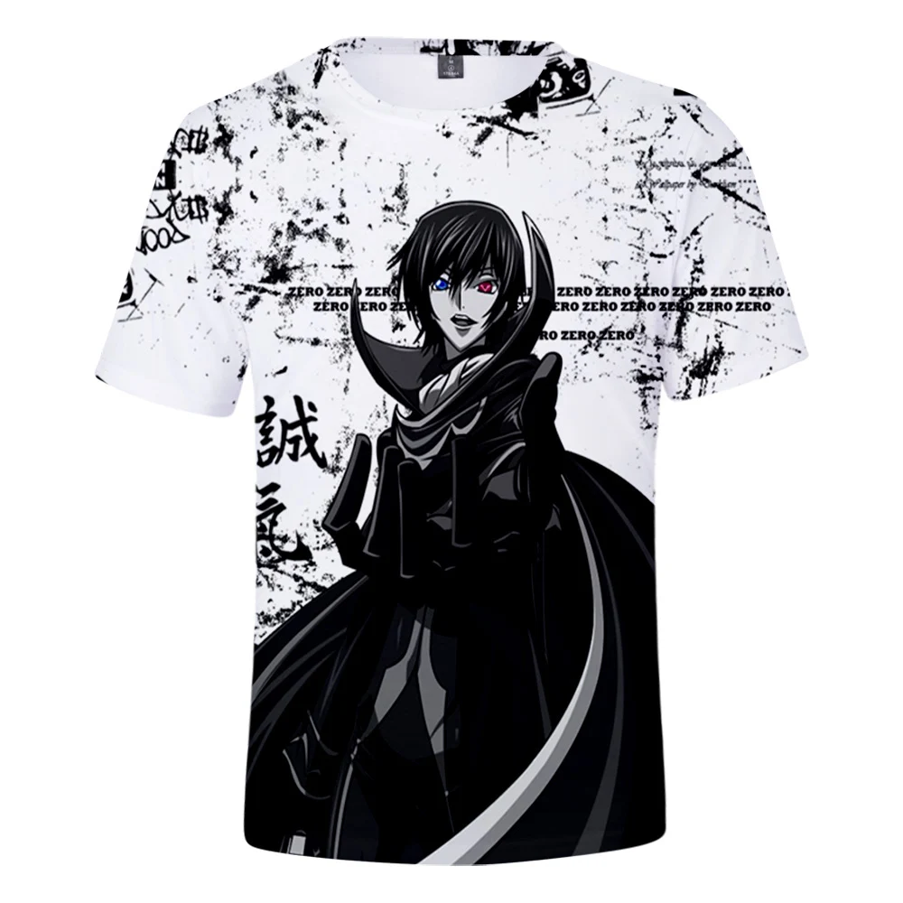 

Code Geass 3D cartoon summer comfortable T-shirt loose short-sleeved casual all-match neutral T-shirts tops