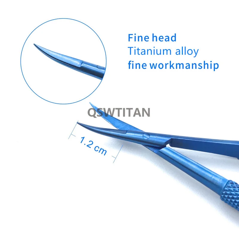 1 шт. titanium сплав офтальмологический ножницы для роговицы глаза микрохирургии