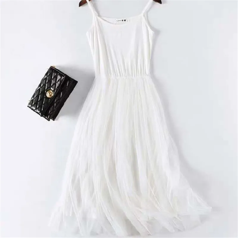 Новинка 2018 сексуальная сетчатая Ночная юбка на тонких бретельках весенне-Летняя