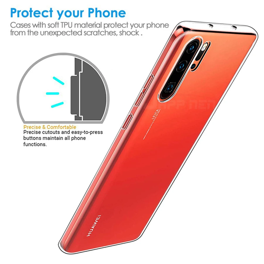 Силиконовый чехол для телефона Huawei Honor 9X 20 P20 Pro P30 Lite View прозрачный мягкий из ТПУ |