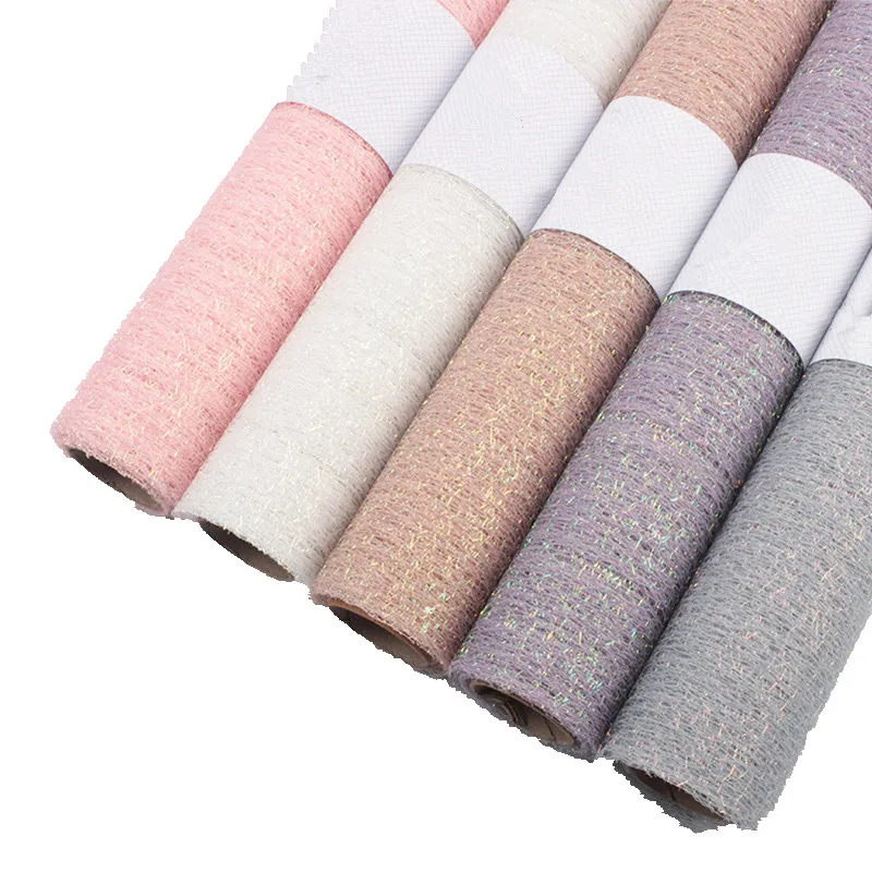 4 5 м * 50 см/рулон радужная сетчатая пряжа упаковка флорист декоративные материалы