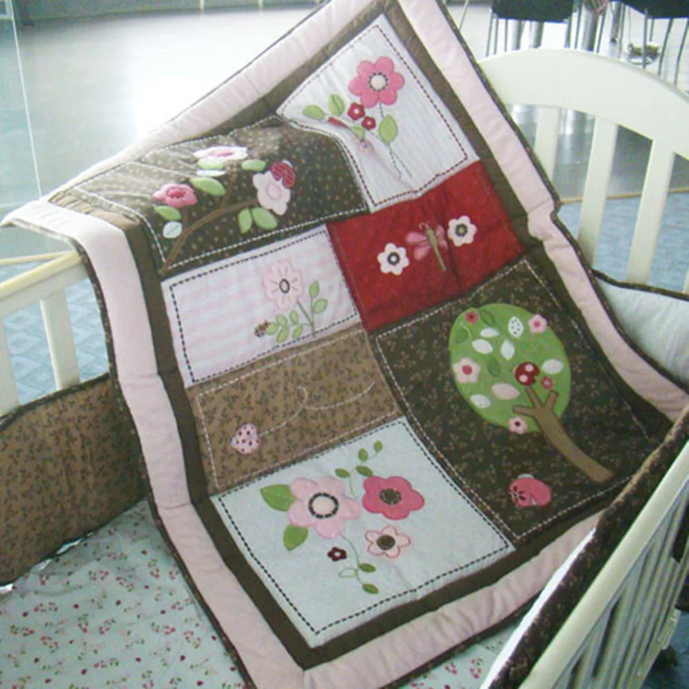 Комплект постельного белья для детской кроватки из 7 предметов 100% хлопка с 3D