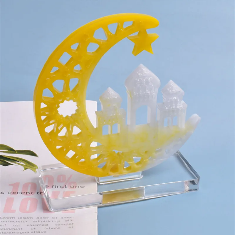 

DIY Silicone Mold Tray castle ghost exhibition board Handicraft Epoxy Resin Molds For Table Decoration handmade Ornament display