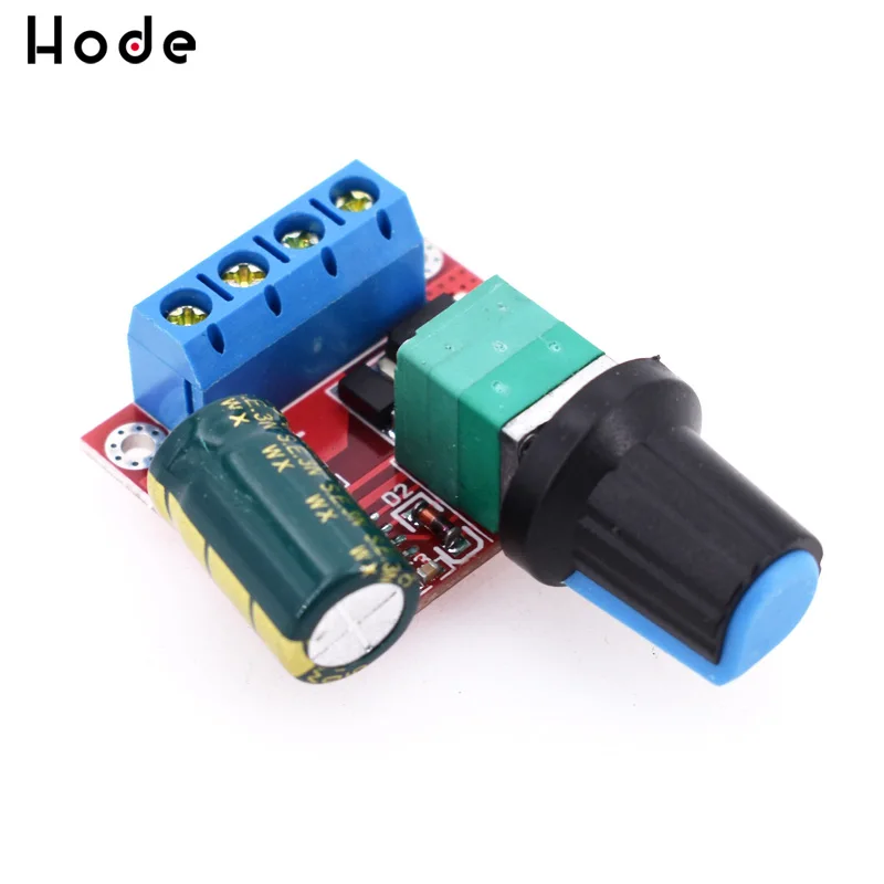 Мини 5A 90W PWM 12V контроллер скорости двигателя постоянного тока модуля DC 4 5 V 35V