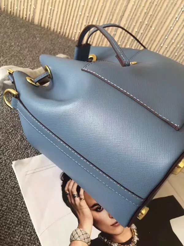 5 Новейшая Роскошная брендовая классическая сумка ведро из натуральной кожи сумка с одним плечом диагональная Большая вместительная сумка для женщин - Цвет: 5