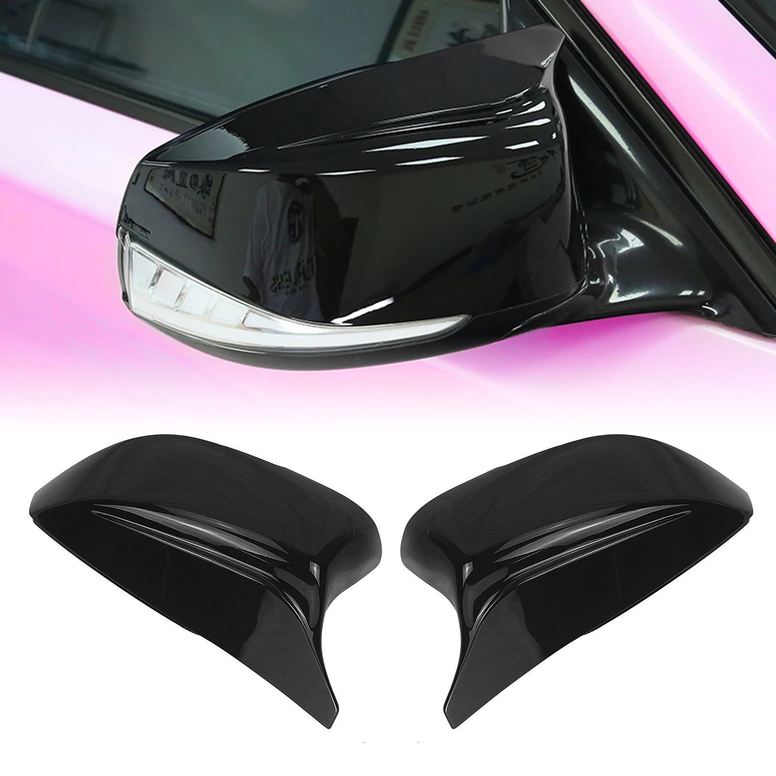 

Car Exterior Window Side Rearview Case For Infiniti Q50 Q60 QX30 Q70 2014-2020 Glossy Mirror Cover Replacement Rear View Caps