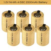 45sc battery 1 2v 2500mah ni mh rechargeable sc battery with welding tabs for flashlight power bank power tools torch battery