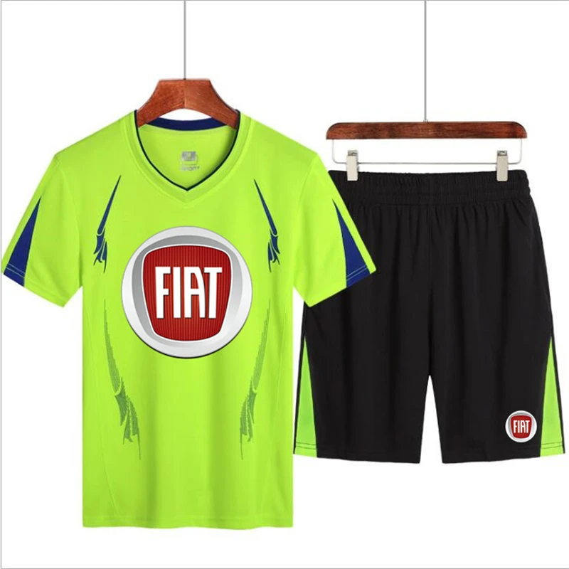 

2021 Summer new men's sports Loose FITA Car logo Honda short sleeve + shorts sports suit casual quick-drying suit men