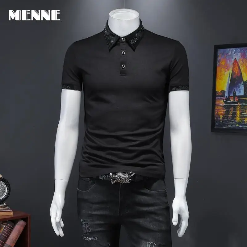 

2021 New men clothing Breathable solid Mercerized cotton men Polo shirts summer shirts for men style