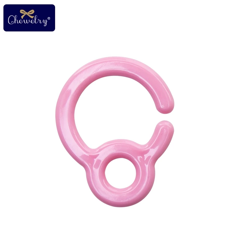 Pink hook 10 шт. крючок для пустышки пластиковые зажимы Прорезыватель кольцо звенья игрушка для десткой коляски Прорезыватель DIY пустышка Клип Детская Подвеска Товары для детей - Цвет: Pink hook