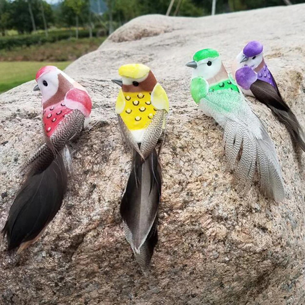 

Home and Living Artificial Foam Birds 12-Piece in 6 Colors DIY Crafts Home Garden Decoration