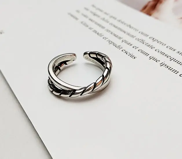 925 silver ring female Dongdaemun jewelry retro Thai simple cold wind ins niche chic rings for women | Украшения и аксессуары