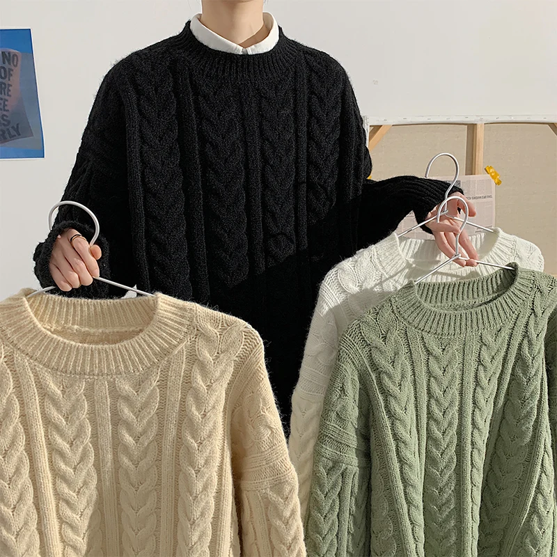 

LEGIBLE 2020 Autumn Winter Thicken Sweater Women Pullover Long Sleeve Sweater Womens Loose Jumper Warm Pull Femme