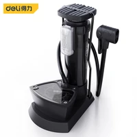 deli dl880003 road bike pump bicycle portable ultra light cycling pumpwith barometer outdoor sports high pressure pedal pumps