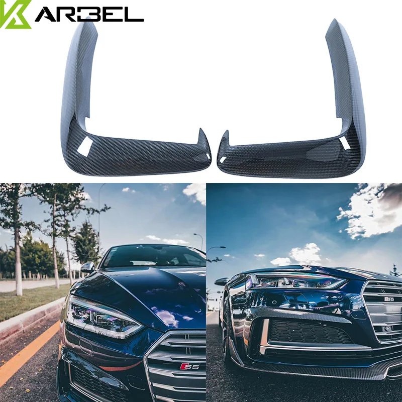 

KARBEL FOR AUDI A5 S5 2017-2019 EXTERIOR ACCESSORIES CARBON FIBER AUTO FRONT BUMPER CANARDS
