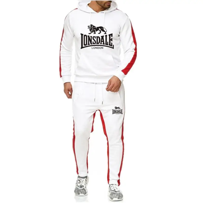 Мужской осенне зимний спортивный комплект Lonsdale с капюшоном новый мужской