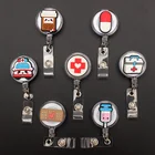 Медицинские принадлежности, стильная Выдвижная бейдж-катушка для медсестры, врача держатель для карт, офисные и больничные принадлежности, именная карточка для мальчиков и девочек