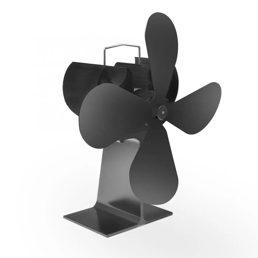 Вентилятор для печки с 4 лопастями вентилятор печи деревянного камина конфорок