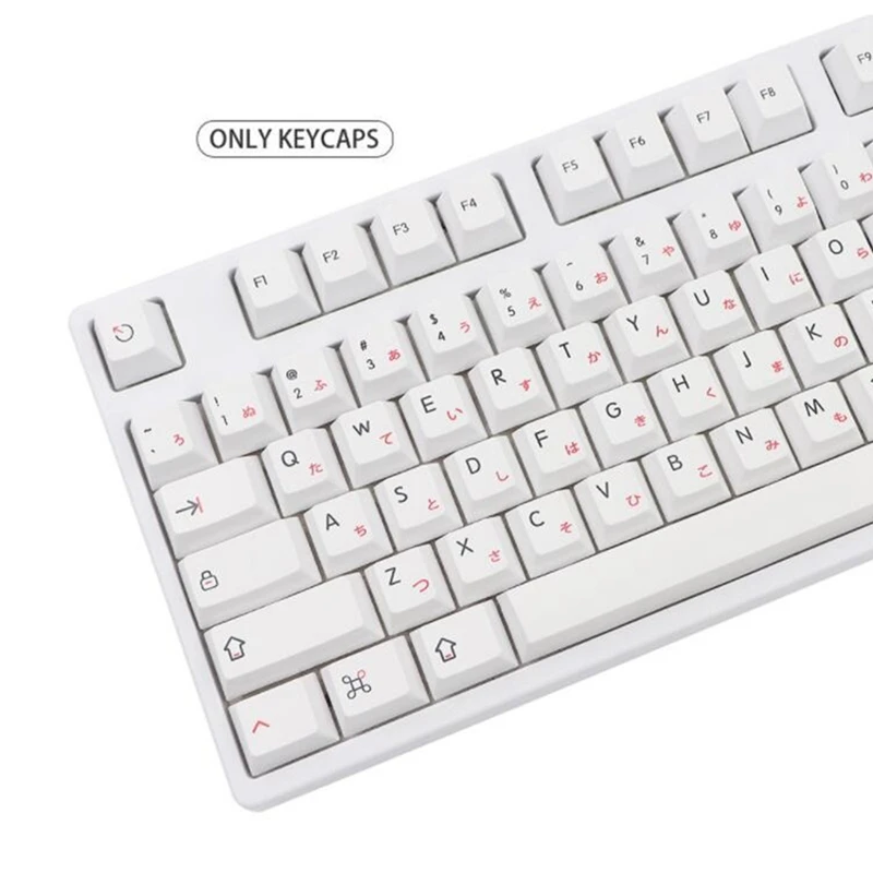 

DYE-Sub Keycaps 133 Keys Cherry Profile PBT Japanese Keycap Minimalist Style Suitable for Mechanical Keyboard ISO