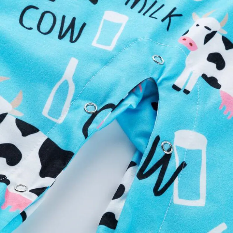 

Baby Long-Sleeved Jumpsuit 2021 Spring Autumn New Boys Girls Infant Cartoon Printed Romper For 0-2 Years