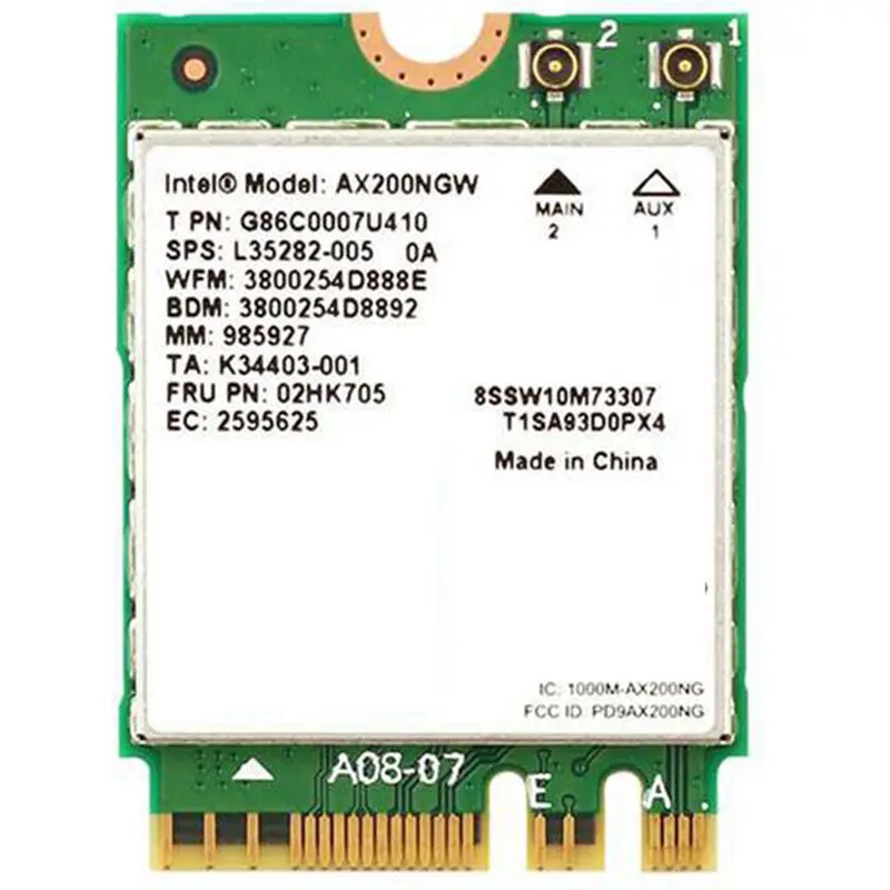 1 шт. M.2 Ngff к Mini Pci E (Pcie + Usb) адаптер и 2400 Мбит/с двухдиапазонный Wifi 6 беспроводной для