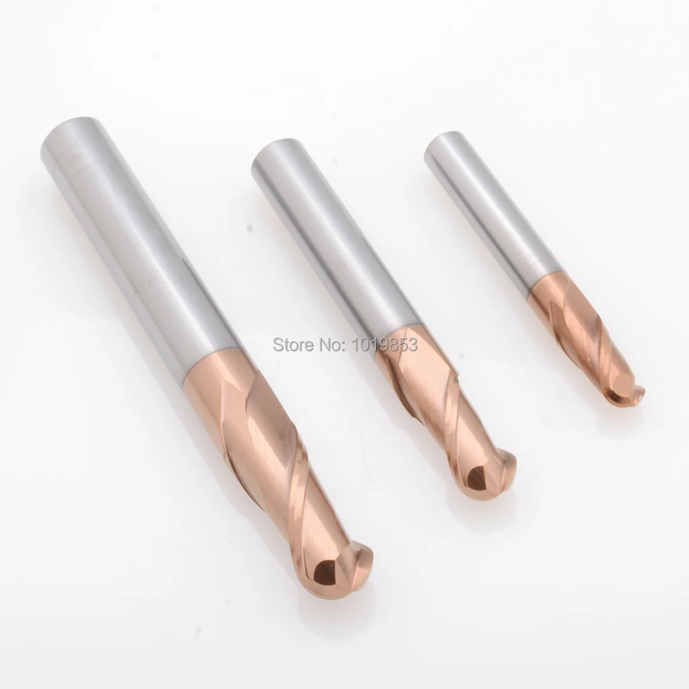 2 шт. SLONS для 55HRC R4X8X60L или R5X10X75 R6X12X75 фреза с ЧПУ твердосплавная шариковая Концевая