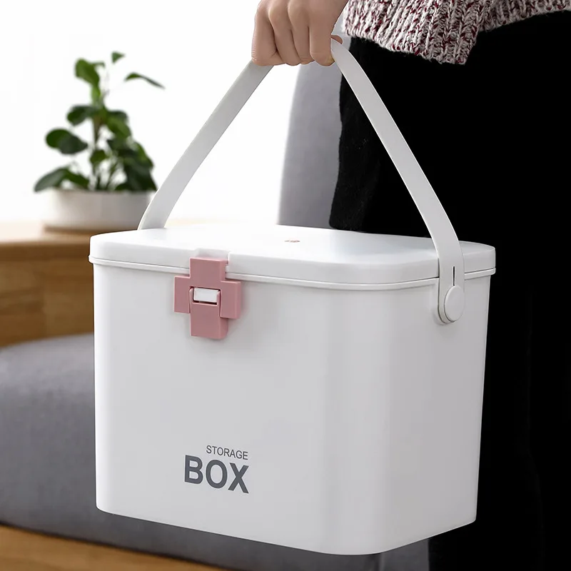 Бытовая большая емкость двухслойная портативная аварийная медицинская коробка