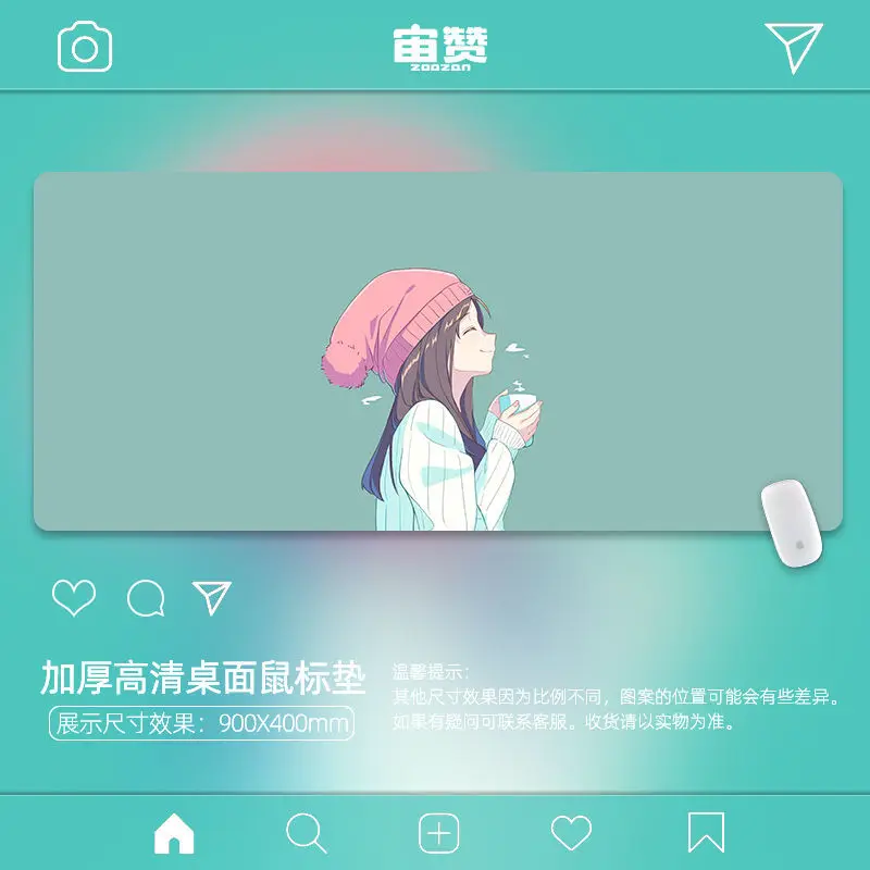 

Girl Mouse Pad Oversize Office Keyboard Pad Computer Desk Pad Simple Girl Heart Lovely Kawaii Mouse Pad Cute Mouse Pad