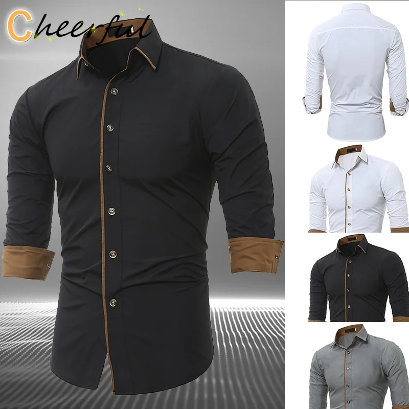 

Мужские рубашки, мужские классические рубашки, рубашки для мужчин, рубашки на пуговицах, деловые повседневные рубашки для офиса