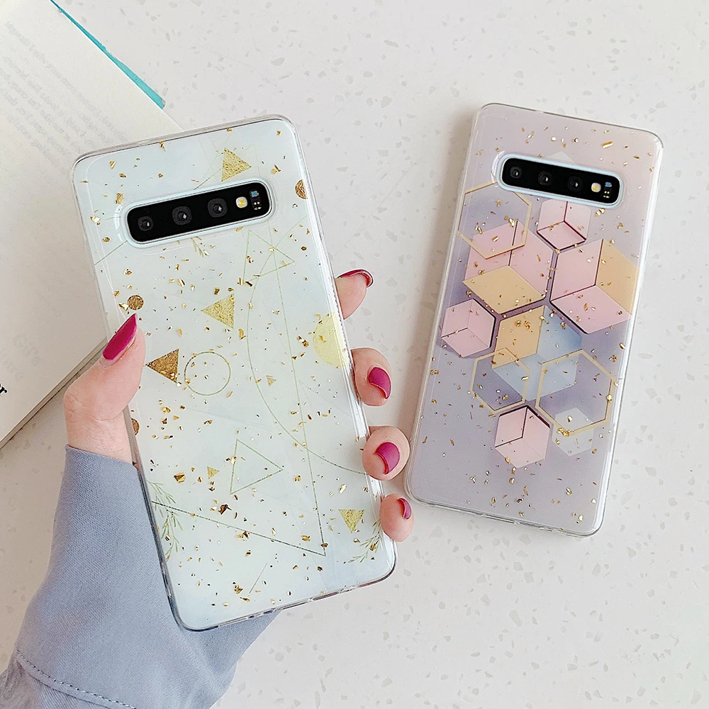 Роскошный чехол LOVECOM с геометрическим рисунком для Samsung Galaxy S10 S9 Plus Note 10 Pro 9 мягкая