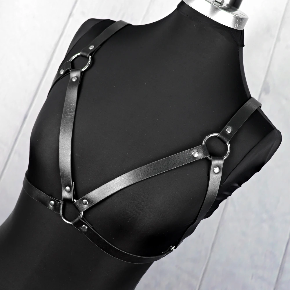 Кожаный нагрудный ремень Женский БДСМ ремни для нижнего белья бондаж тела