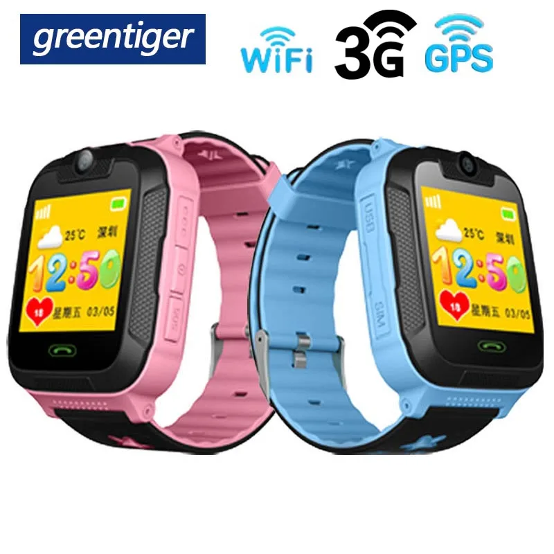 Greentiger TD07S, умные детские часы, 3g сеть, gps, LBS, Wifi, трекер местоположения, SOS циферблат, камера вызова, умные детские часы, IOS, Android